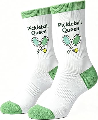 Pickleball Socks for Women Fun Pickleball Theme Christmas Gift