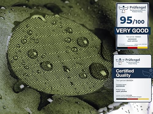 Vista 173 de aZengear Parches de reparación, impermeables, autoadhesivos, resistentes al desgarro al frío y al calor, de nailon y poliéster, para reparar Negro