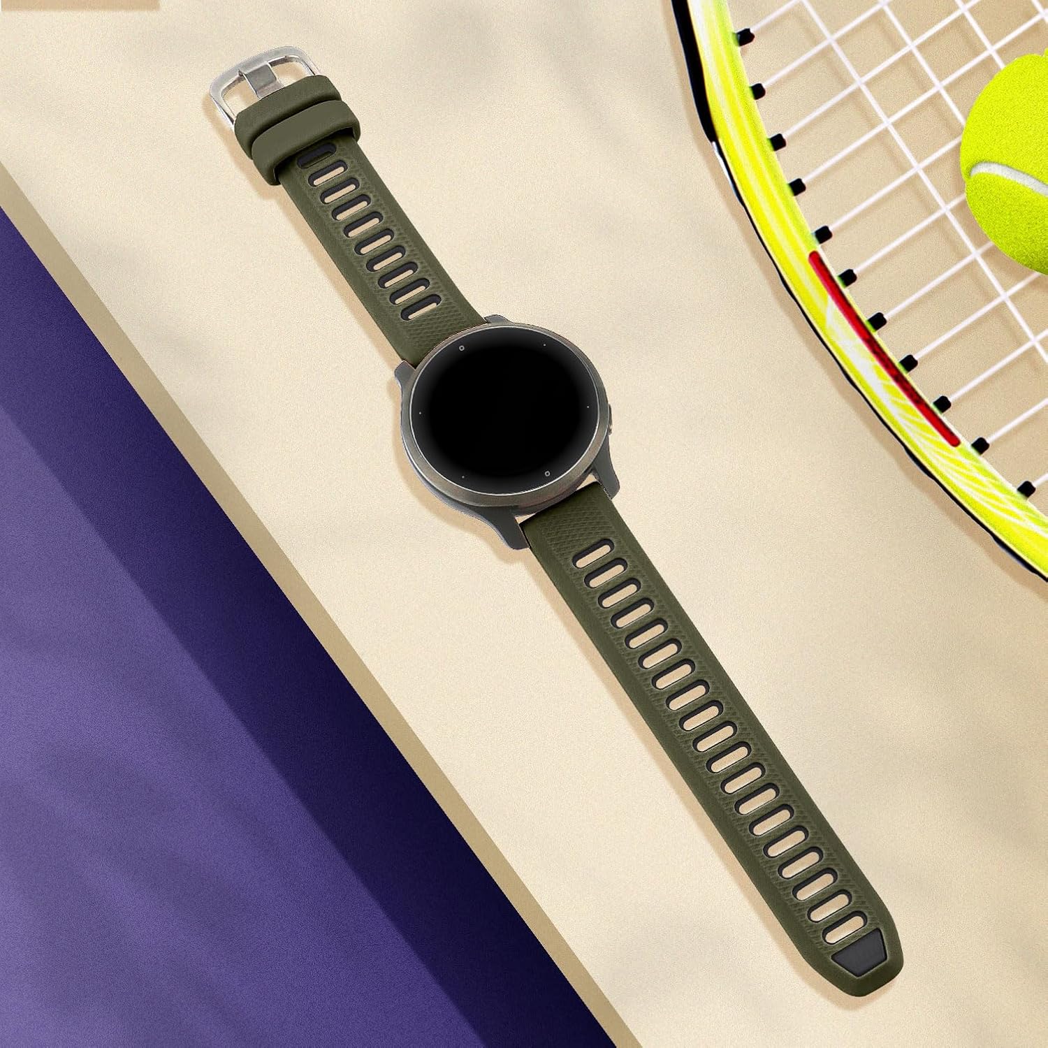 Bolesi Silicone Bands Compatible with Garmin Watch 18mm 20mm 22mm image 3