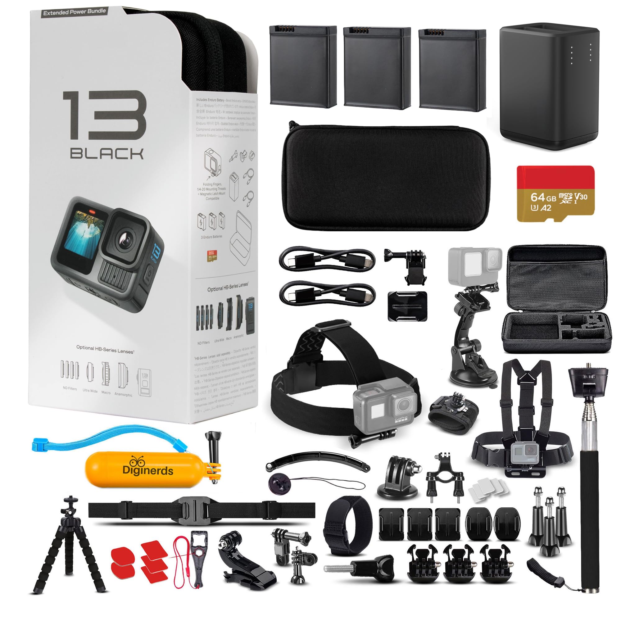 Amazon.com : GoPro HERO13 Black Extended Power Bundle 5.3K60