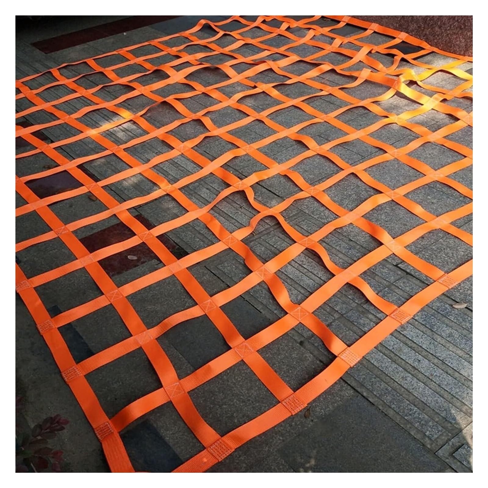 Rete di Sollevamento per carichi Pesanti da 1,5x1,5 m - Imbracatura in Nylon Resistente con Maglia da 10 cm, capacità di carico di 2,5 t per Un Trasporto Sicuro su Camion e soluzioni di soll