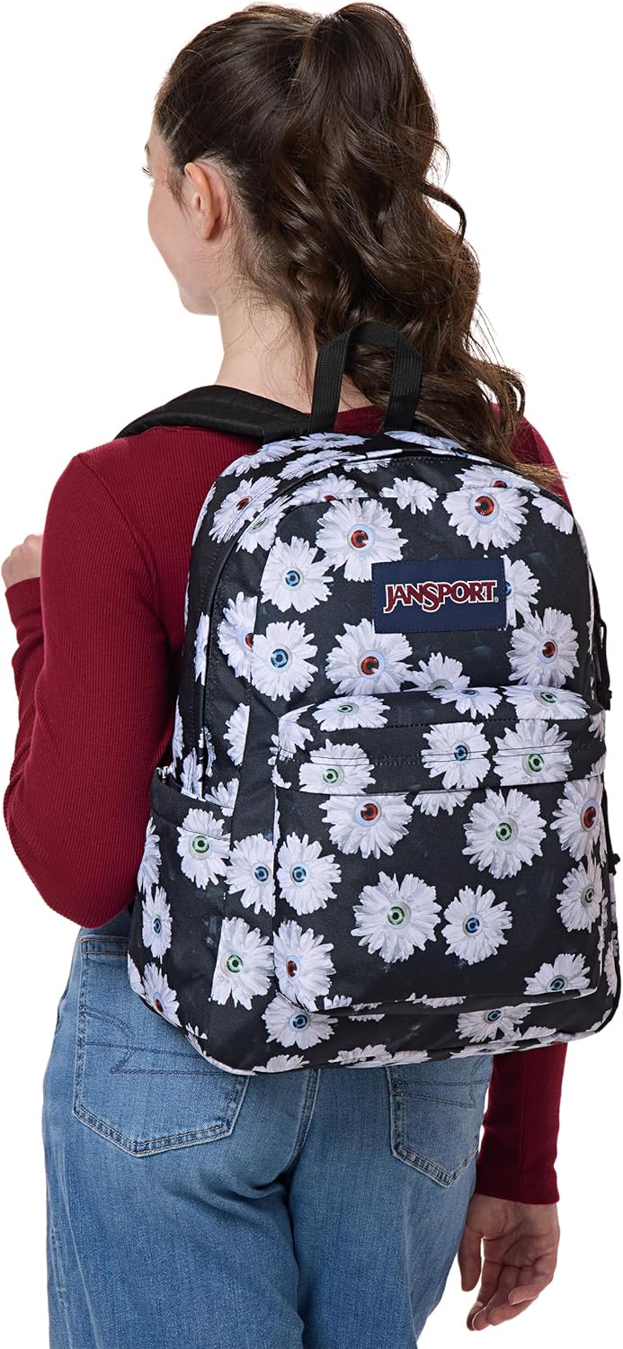 JanSport SuperBreak Plus Backpack with Padded 15-inch Laptop Sleeve and Integrated Bottle Pocket - Spacious and Durable Daypack for Work and Travel - Eyeball Blossom - Image 8