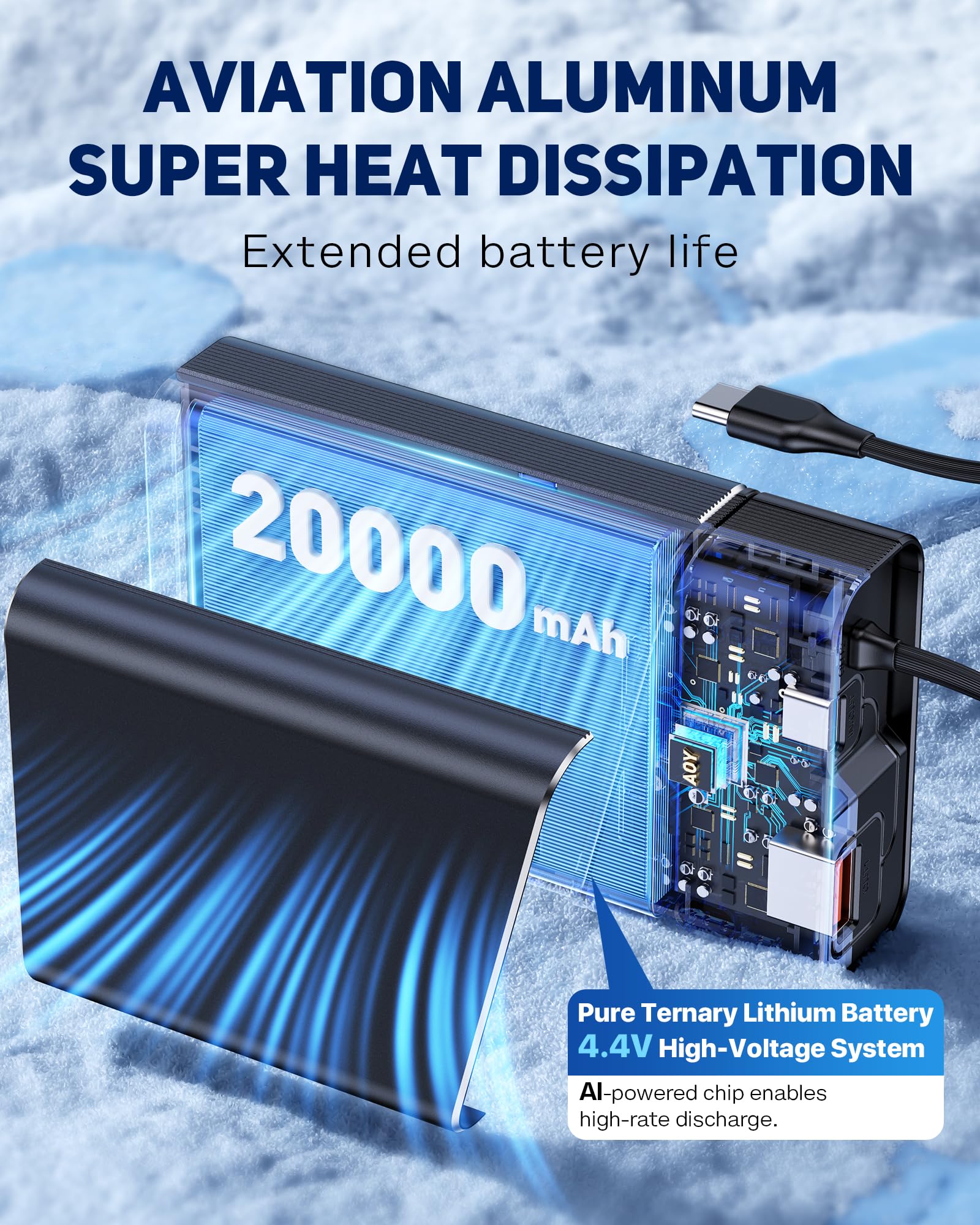 Kesguar Hand Warmers Rechargeable - 2 Pack 14000mAh AI Electric Hand Warmers with Charging Case, Magnetic 2 in 1 Pocket Handwarmers, Portable Heater Gifts for Women/Christmas/Golf/Camping/Hunting