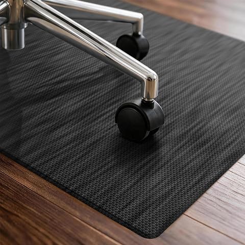 Office Chair Mat for Hardwood Floor 30" x 48", Black PVC...