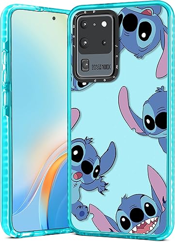 Jowhep Stitc - Funda para Samsung Galaxy S20 UltraS20 Ultra 5G, lindo personaje de dibujos animados femeninos para niñas, niños y adolescentes,