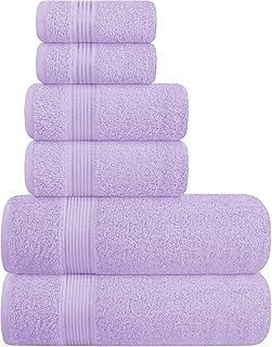 Belizzi Home Ultra Soft 6 Pack Cotton Towel Set, Contains 2 Bath Towels ...