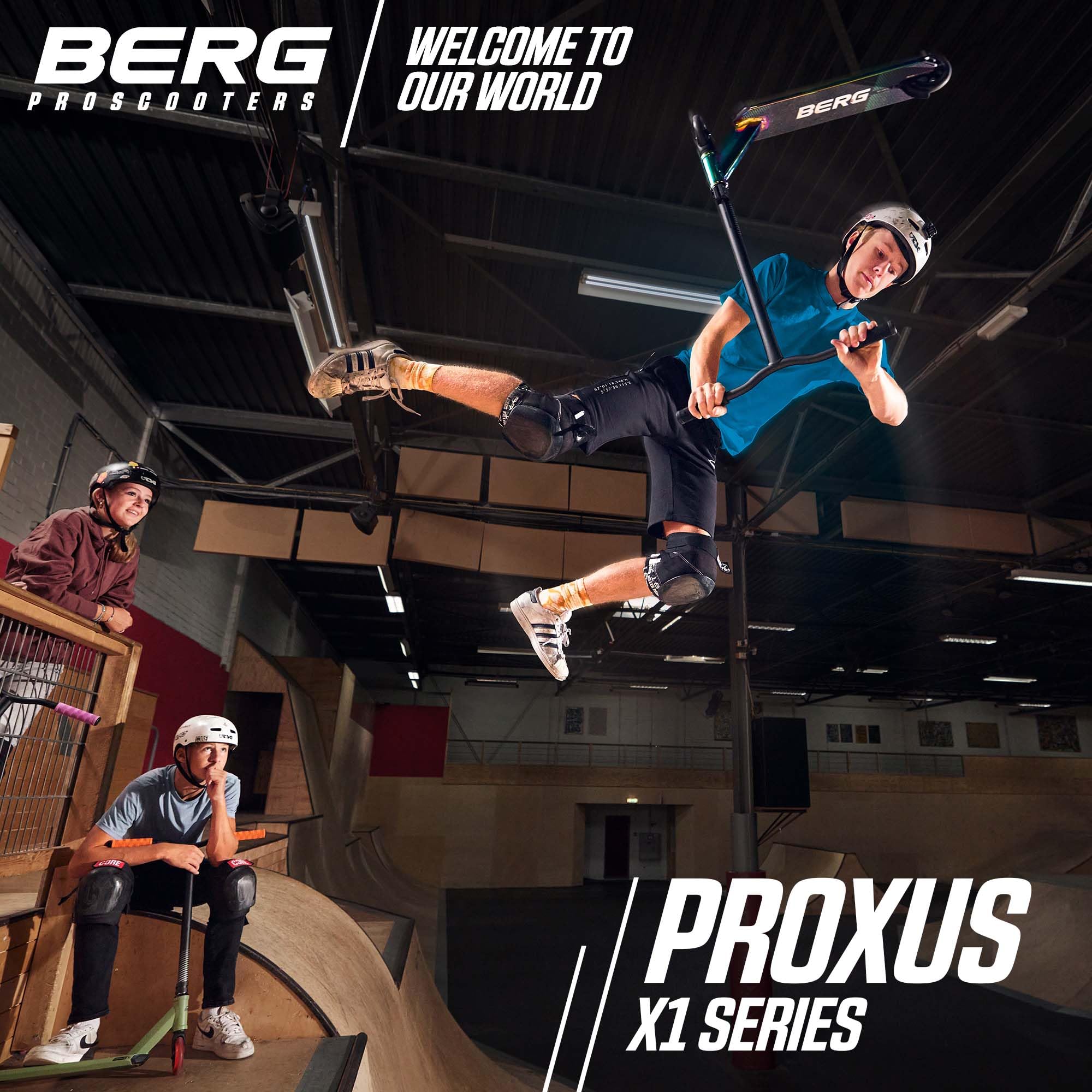 BERG Trottinette Freestyle Proxus X1 | dès 6 ans, plateau en aluminium, roulements ABEC 9, compression IHC