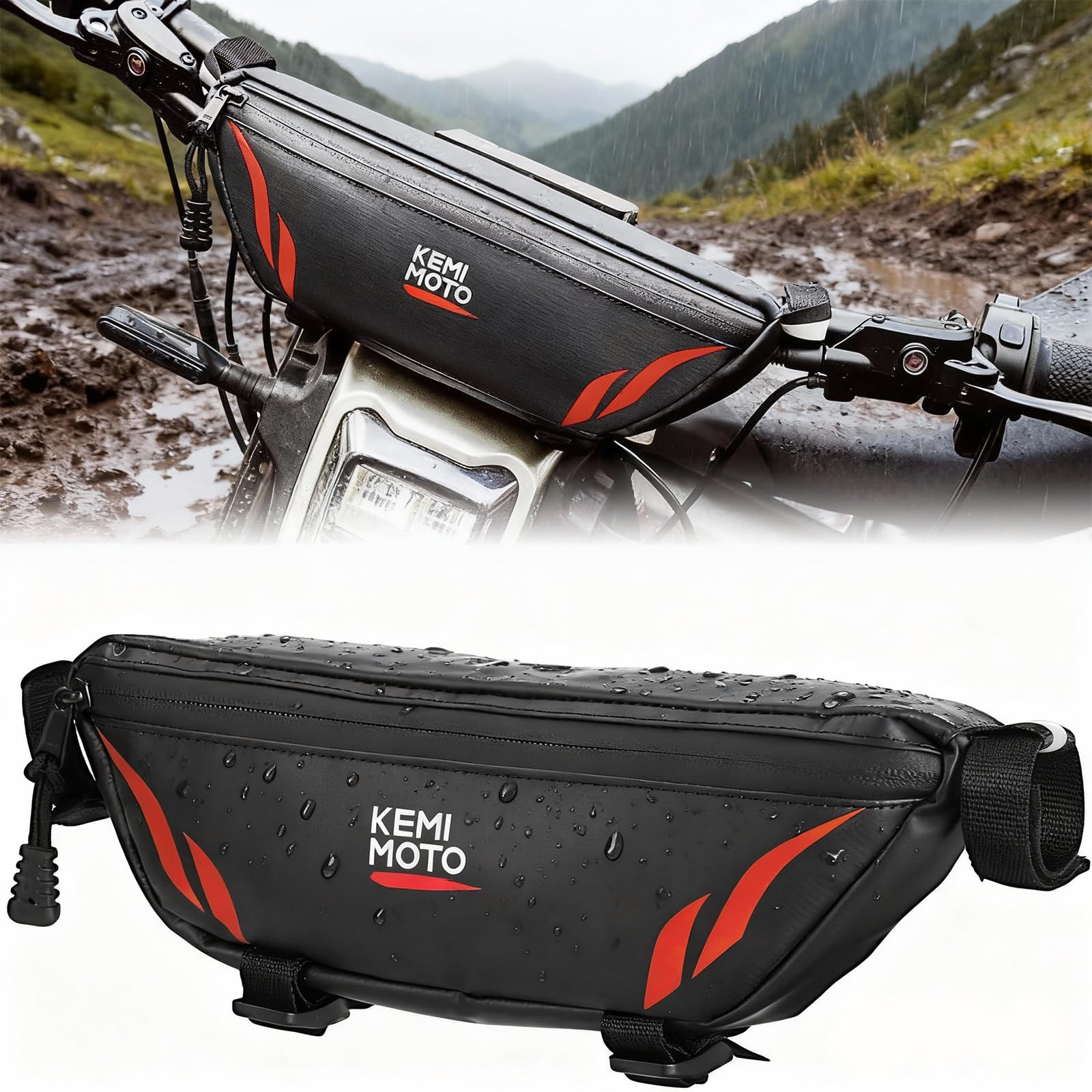 KEMIMOTO Motorcycle Handlebar Bag