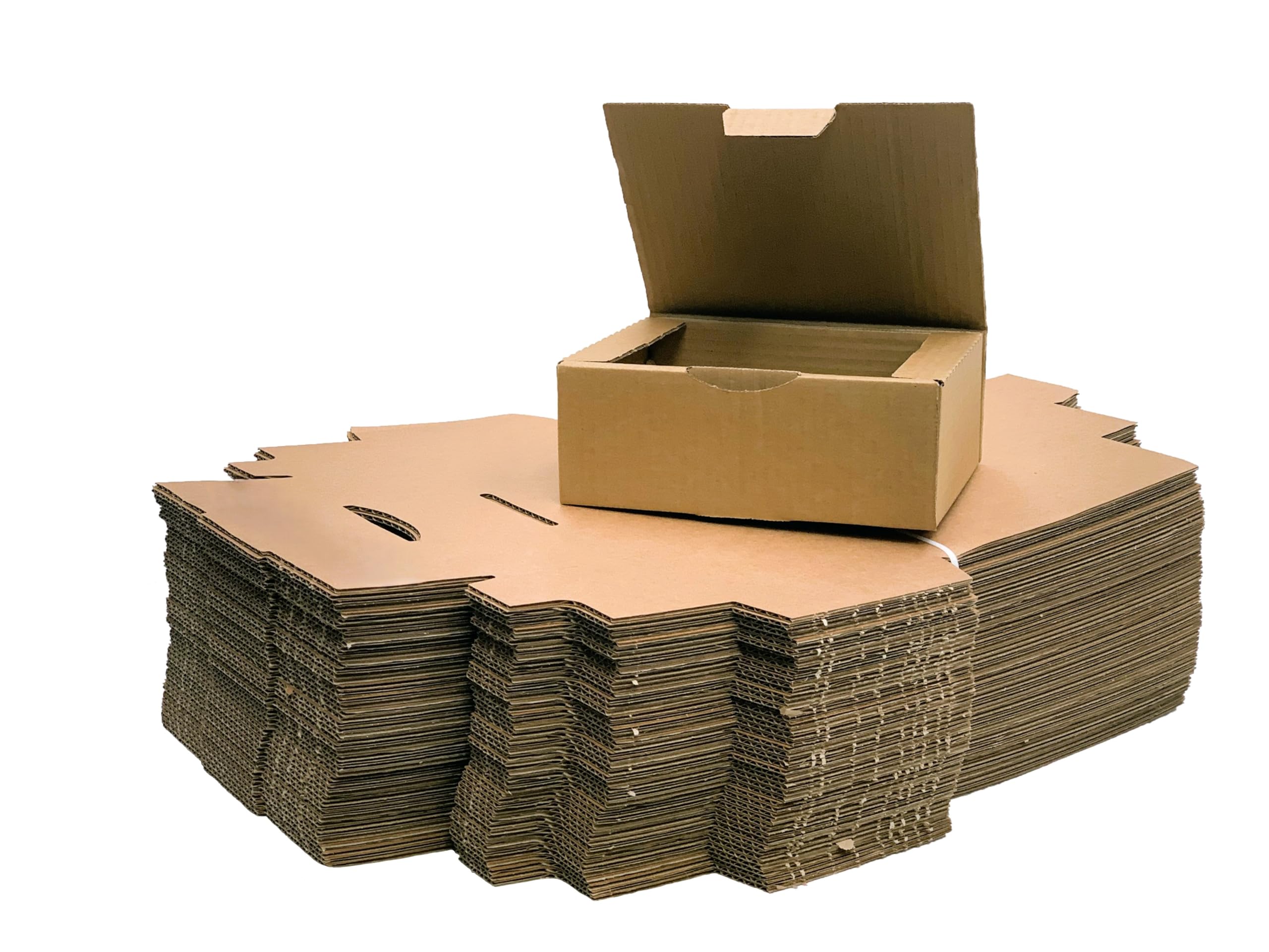 JECO - Lot de 200 boîtes postales d'expédition brunes format 240 x 170 x 50mm en carton, simple cannelure, emballage colis marron e-commerce
