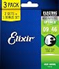 Elixir Strings 16551 Nickel Plated Steel Electric Guitar Strings with Optiweb Coating, Set of 3 Pieces