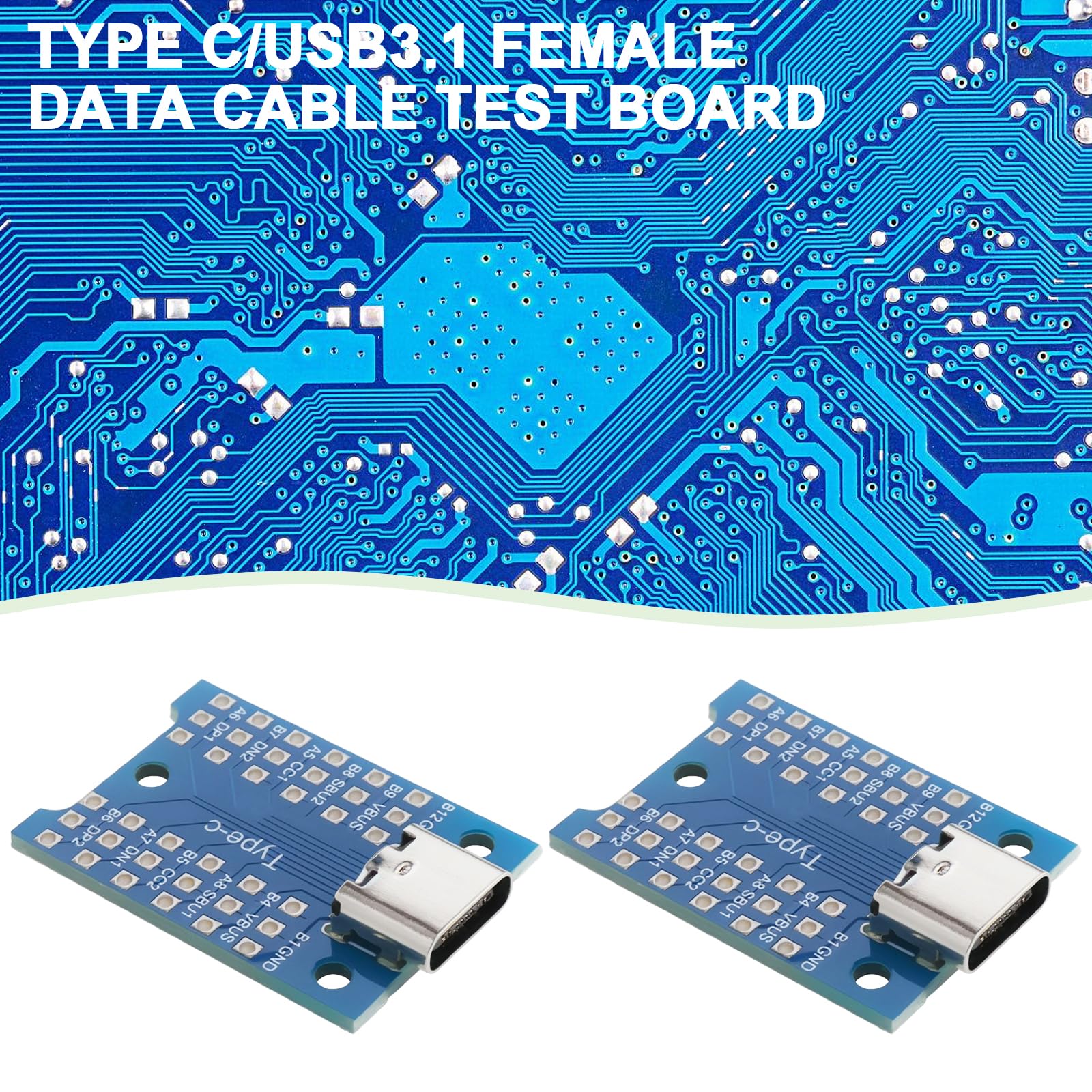 4 schede adattatore USB-C USB 3.1 tipo C femmina adattatore scheda di tipo C breakout board test PCB Board per debug, risoluzione dei problemi e test di funzionalità