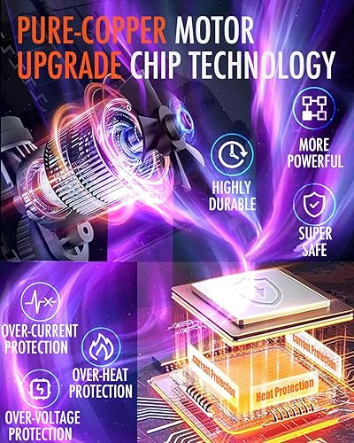 Miniatura 4 de Compresor de aire portátil para inflado de neumáticos, bomba de aire de 150 PSI para neumáticos de automóvil, bomba automática de inflado rápido de