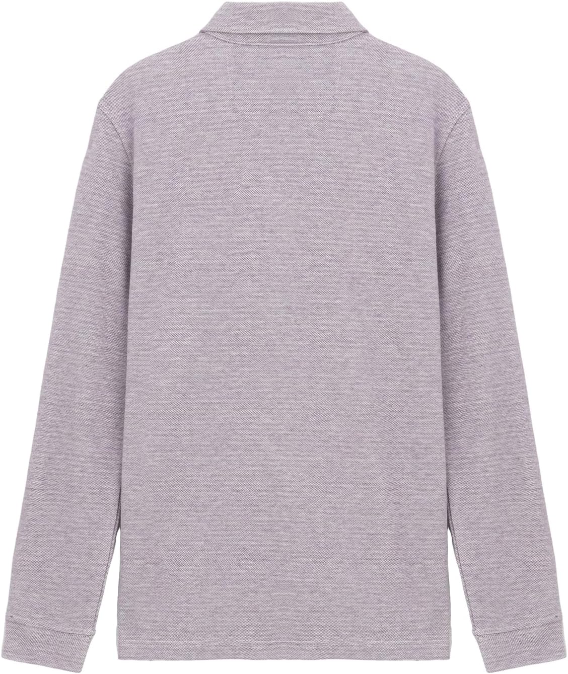 Cotton Modal Blend Long Sleeve Polo Shirts for Men Double Knit Split Hem Collared Basic Casual Tops - Image 4