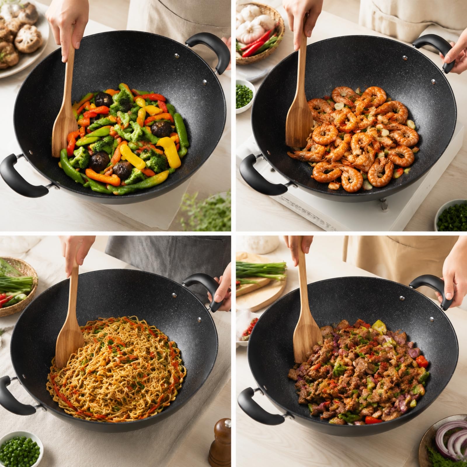 Wok Hierro para Gas, 46CM Piedra