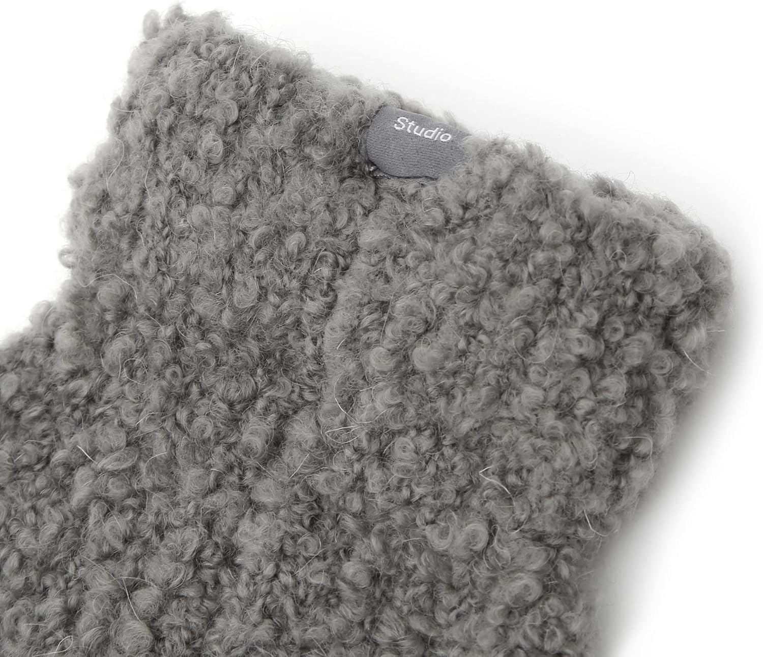 UNDERCONTROL Fall Winter Boucle Wool Mixed Soft Long Knitted Warm Fluffy Warmer Long Boots Footless Loose High Socks Korea