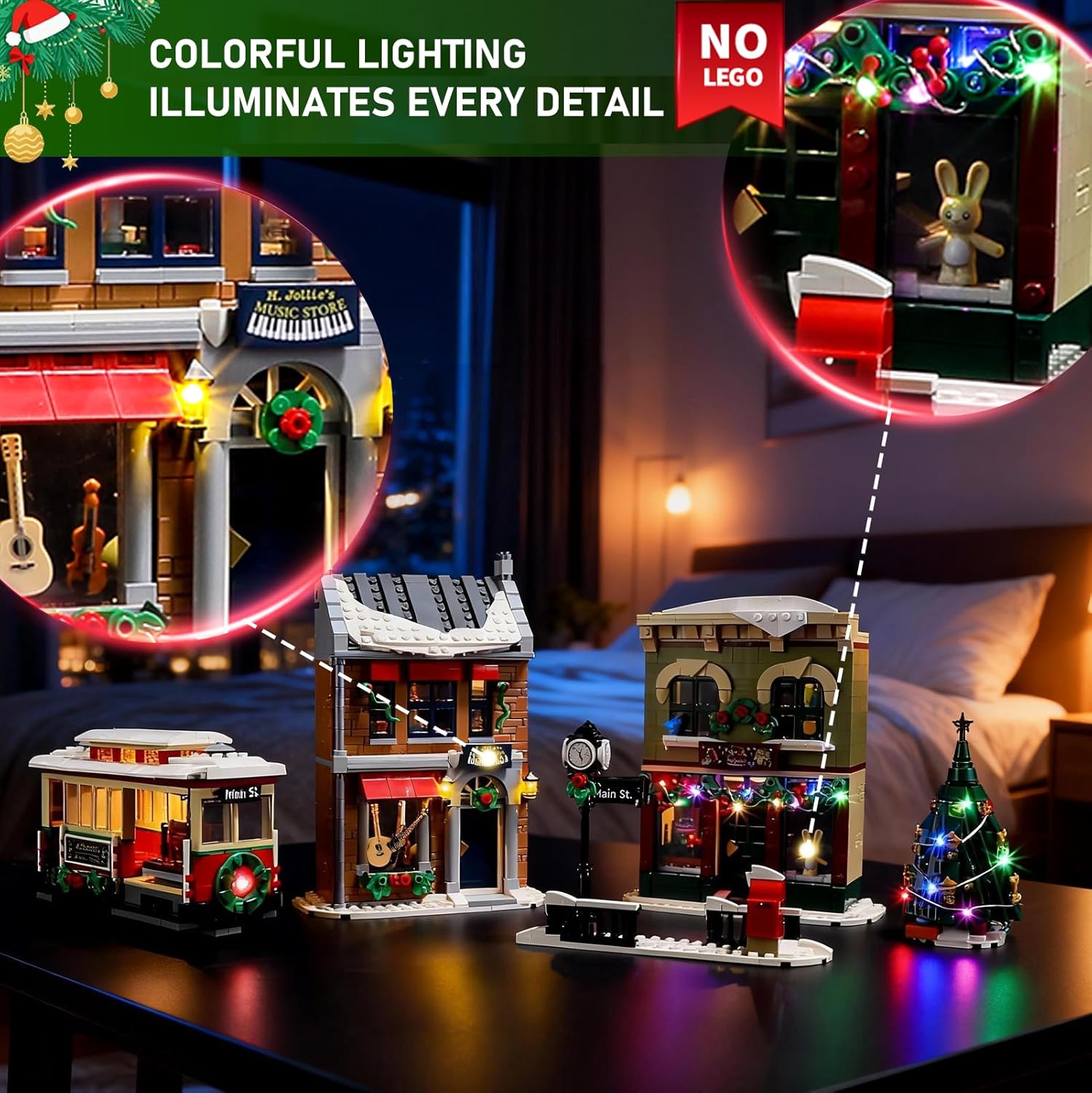 BRIKSMAX Led Lighting Kit for LEGO-10308 Holiday Main Street - Compatible with Lego Icons Building Model- Not Include Lego Set