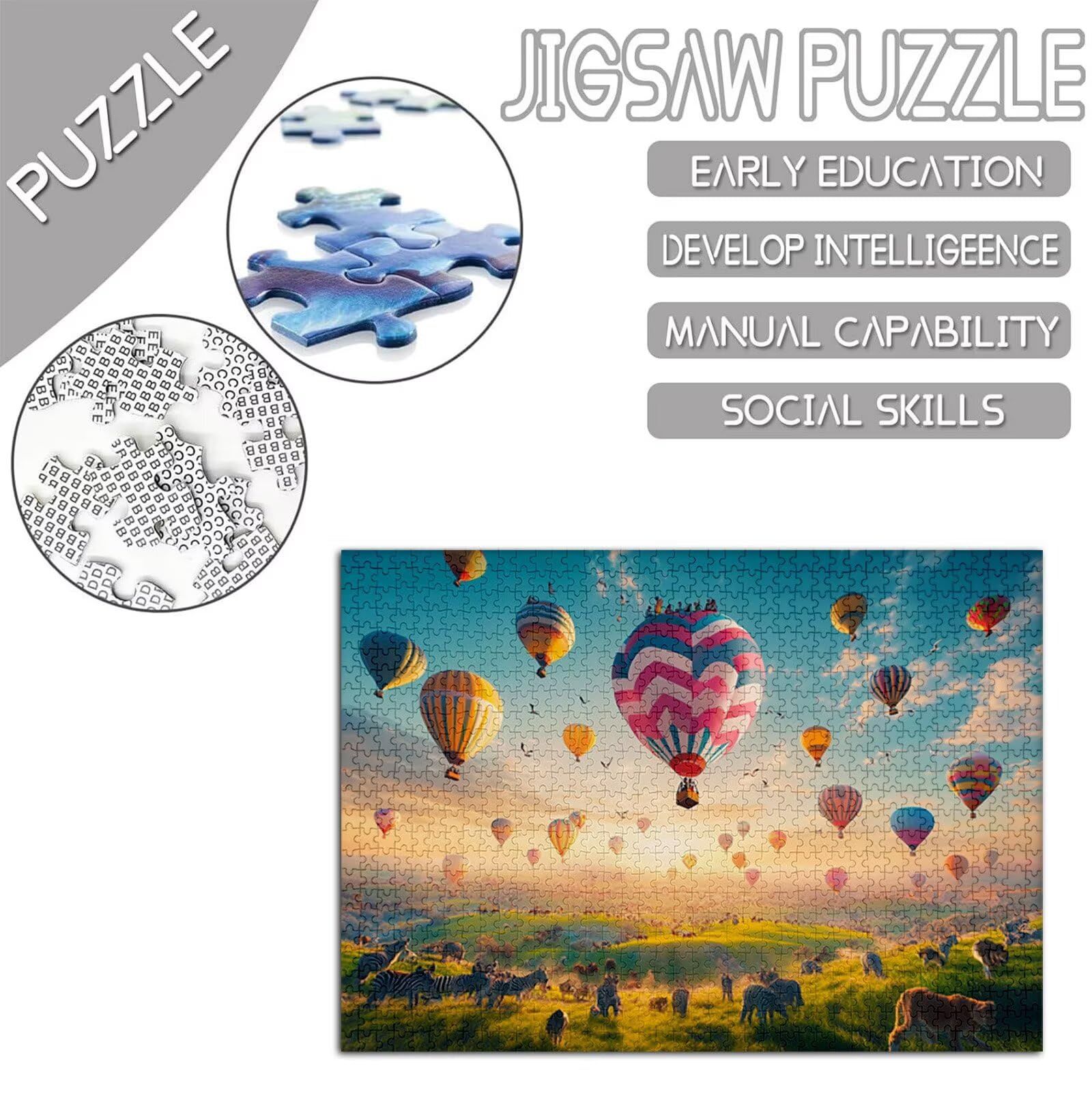Model288 puzzle krajobrazowe, 2000 elementów, zebra dla dorosłych, kolorowe puzzle 5D dla dzieci od 14 lat, z pudełkiem na prezent, do dekoracji pokoju, salonu, prezenty dla kobiet