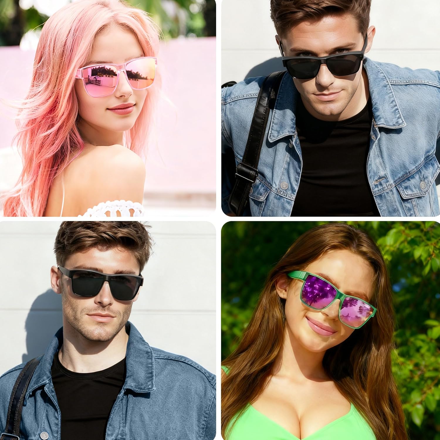 ANDWOOD Fit Over Glasses Polarized Sunglasses for Women Men Oversized Square Shades UV400 Protection - Image 4