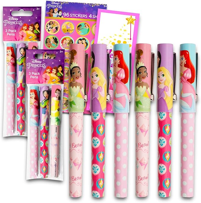 Disney Princess Pens Stocking Stuffers 6 Pack Disney