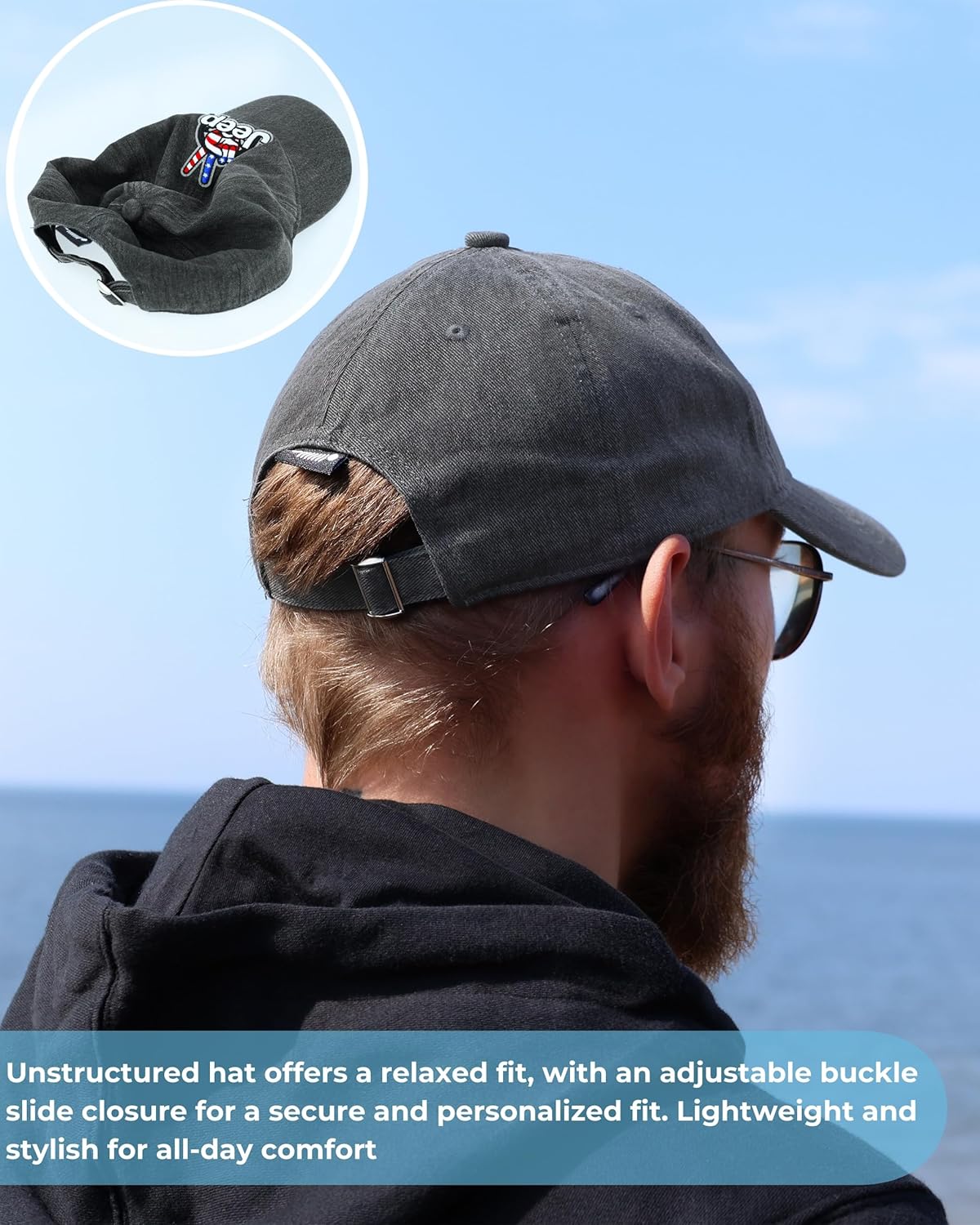 Jeep Wave USA Baseball Cap Wave Embroidered Patch Hat | Adjustable | Officially Licensed