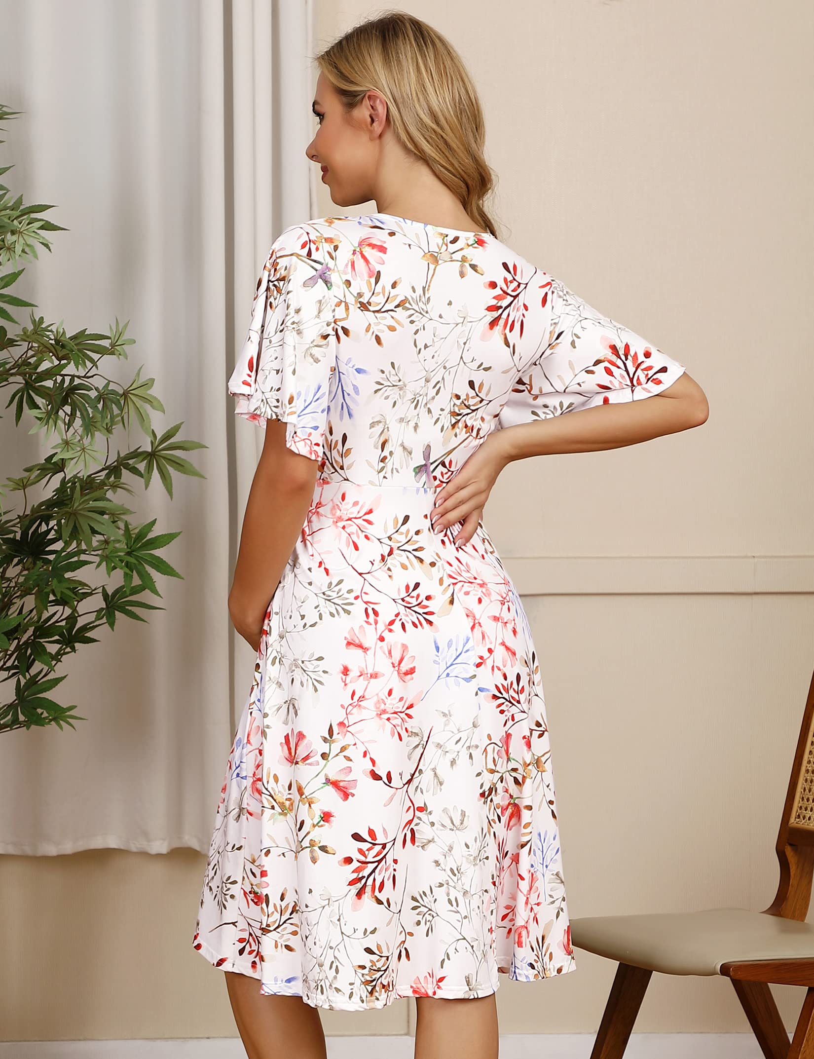 KOJOOIN Robe de grossesse Slim avec col en V
