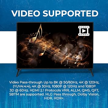 OREI 8K Audio Extractor HDMI UltraHD 4K @ 120Hz 48G HDMI 2.1 Audio Converter for PS5 SPDIF + 3.5mm Output HDCP 2.3 - Dolby Digital/DTS Passthrough CEC, HDR, Dolby Vision, ARC, HDR10+ (BKA-1) | HDMI Audio Extractor 4K 120Hz, 8K Audio Extractor, Dolby Digital/DTS, HDR10+, Dolby Vision, PS5 Compatible