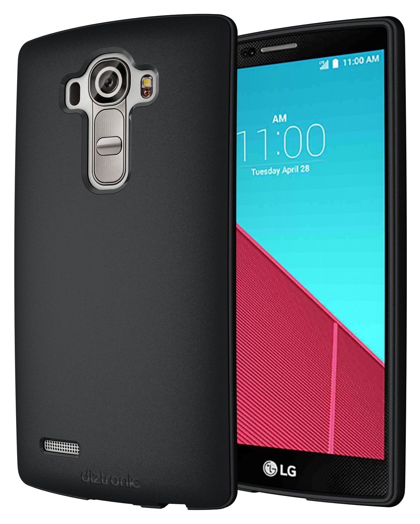 Full Matte Soft Touch Flexible TPU Case for LG G4 - Black
