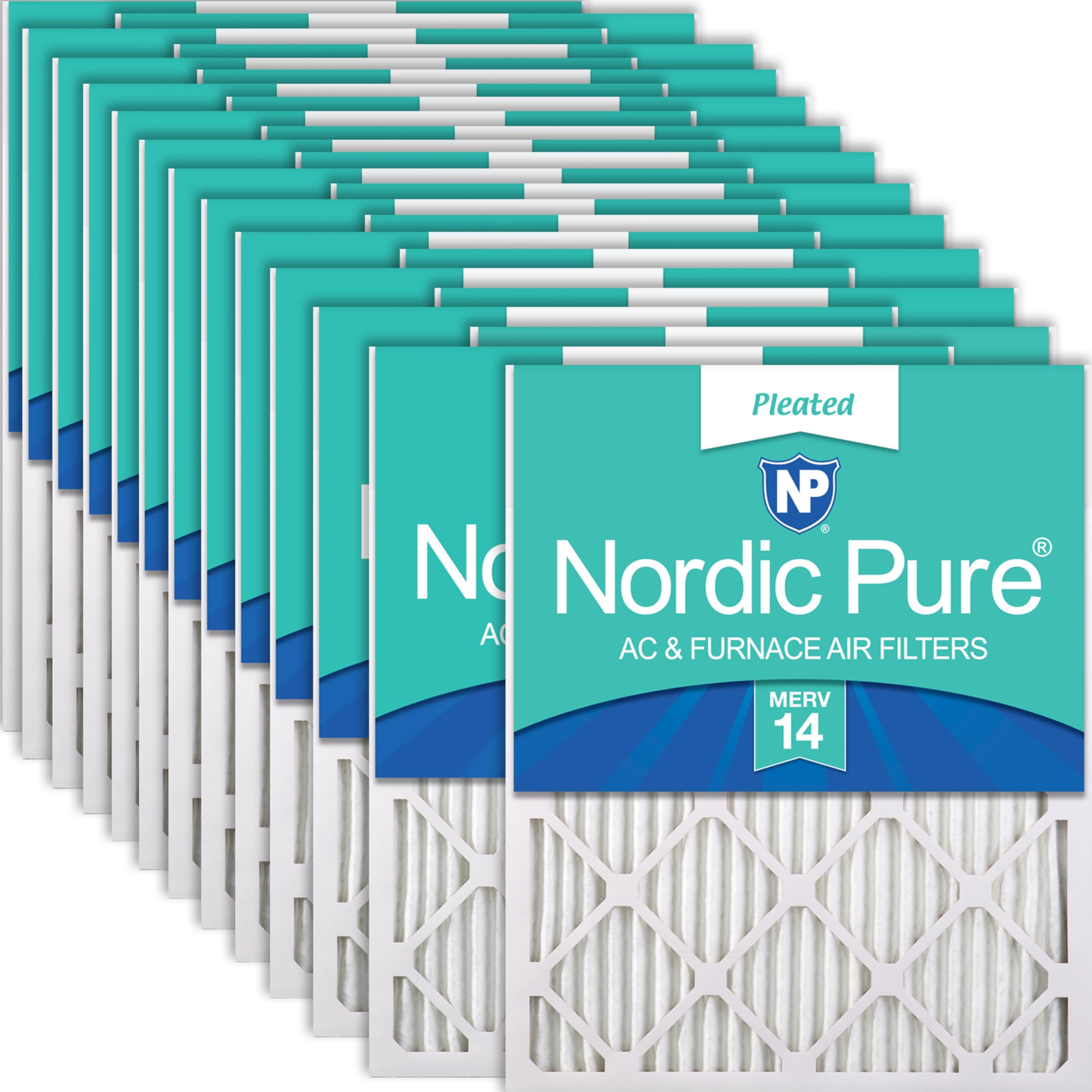 Nordic Pure 10x20x1 Pleated MERV 14 Air Filters 24 Pack