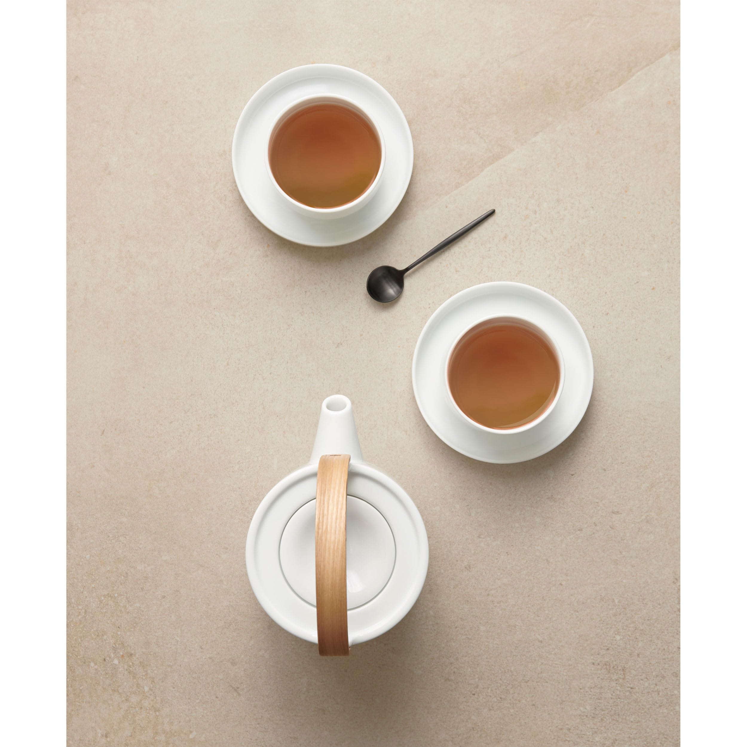 PLINT Simple & Stylish Ceramic Teapot, Globe Teapot with Stainless Steel Strainer, Ceramic Teapot for 6-8 Cups, 1500ml Ceramic Teapot, Flowering Tea Pot, TeaPot for Blooming Tea, Terrakotta Rose