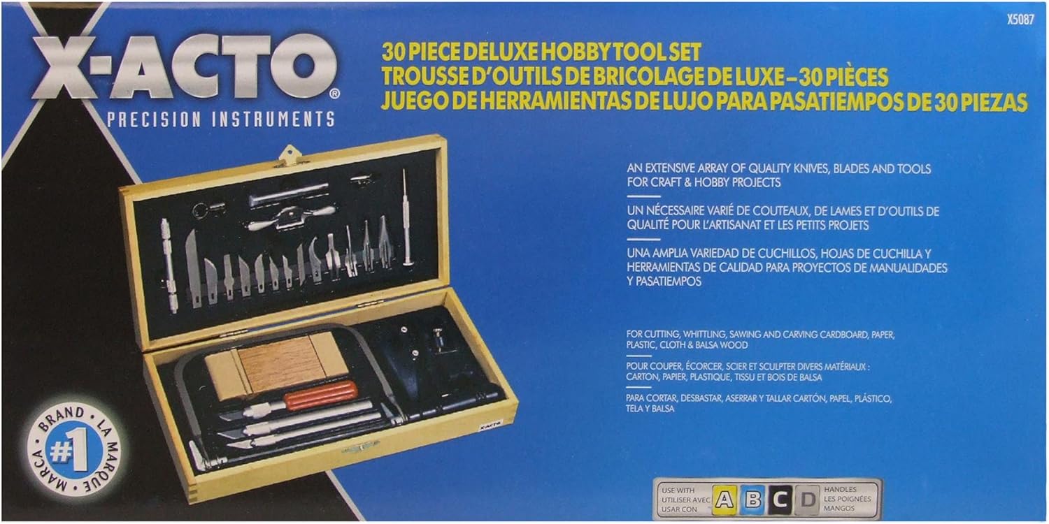 Black Friday - 40% OFF X-Acto - X5087 X-ACTO Hobbytool Set, Deluxe 30 Piece Set, Great for Arts and Crafts, including Pumpkin Carving Silver