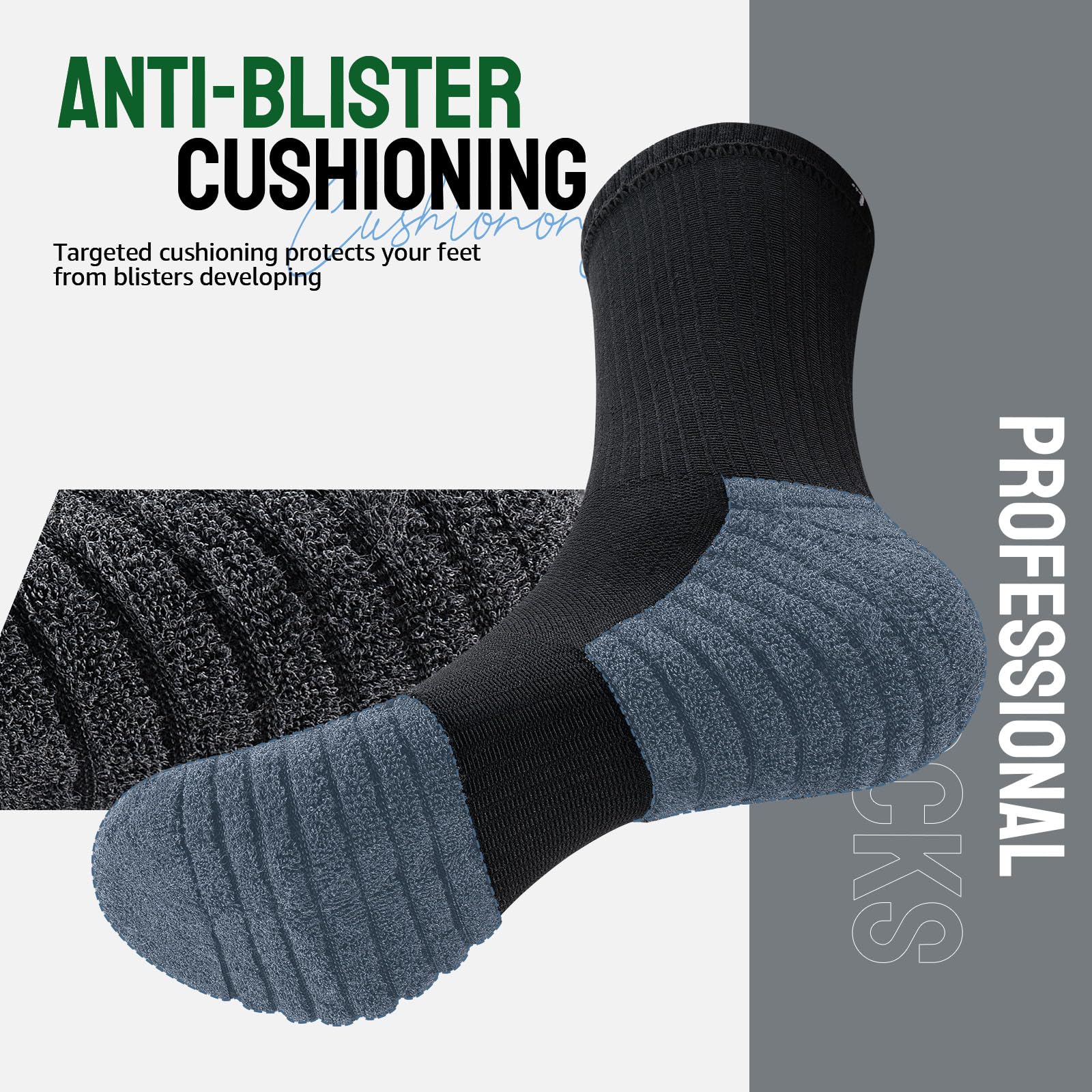 Alaplus Calzini Lunghi Uomo Donna 6 Paia, Calze lavoro in Cotone Traspiranti Antiscivolo, Calzini Sportive Uomo Estive Ideali per Running Trekking