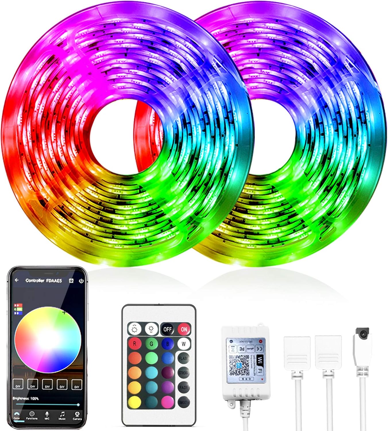  Daybetter Smart Wifi App Control Led Strip Lights Work With Alexa Google Assistant 32 8 Feet Home Improvement