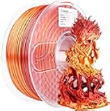 AMOLEN Silk PLA Gradient 3D Printing Filament, 1KG Spool 1.75mm Silk Shiny Red Gold Gradient Printer Filament 2.2lb Brighter New Version, Compatible with 3D Printer and 3D Pen