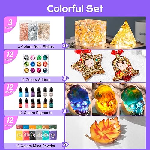 Miniatura 3 de Kit de Resina Epoxi de 1 Galón Cristal Transparente, Epoxi Duro de 2 Partes y Endurecedor para Fundición, Revestimiento, Encimera, Superficie de