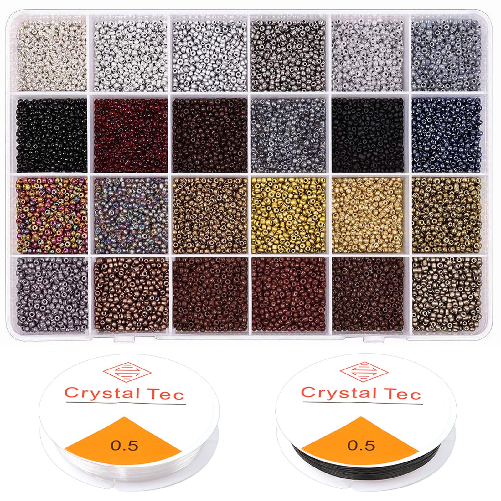 Prettme 16800 Pieces 2 mm Beads for Threading 12/0 Seed Beads for Bracelets Bracelets Making Yourself