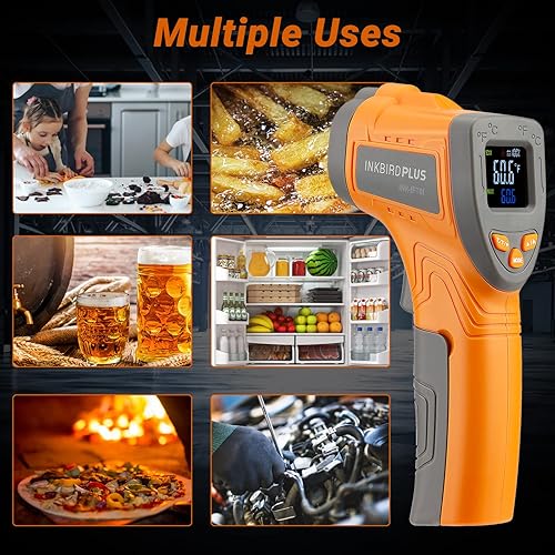 Miniatura 5 de INKBIRD Pistola termómetro infrarroja, pistola de temperatura láser digital de -58   1022  para horno de pizza, pistola medidor de calor, termómetro