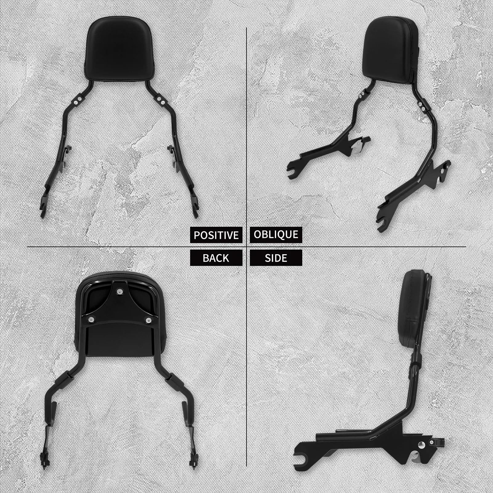 drążek Sissy z bagażnikiem Tylne oparcie motocykla pasażera Sissy Bar odpinany tył pasuje do Harley FLFB Breakout FXBR 18-Up