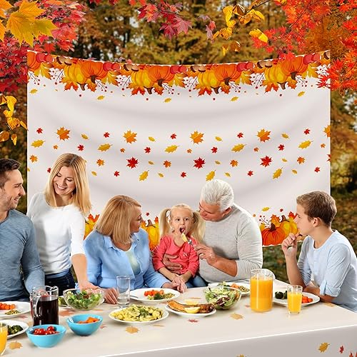 Miniatura 6 de Mantel desechable de Acción de Gracias, paquete de 3 unidades, decoraciones de Acción de Gracias para mantel de fiesta, mantel de plástico de 54 x