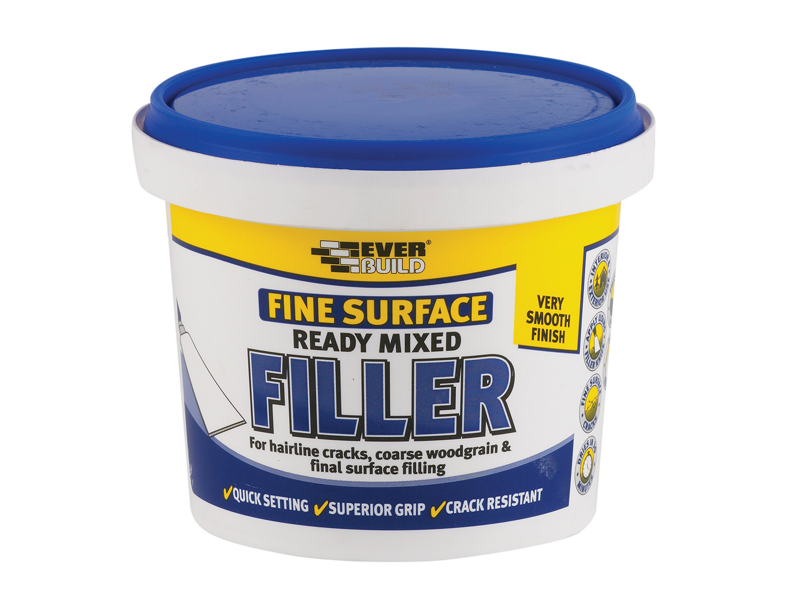 Everbuild All Purpose Ready Mixed Fine Surface Filler, White, 600 g