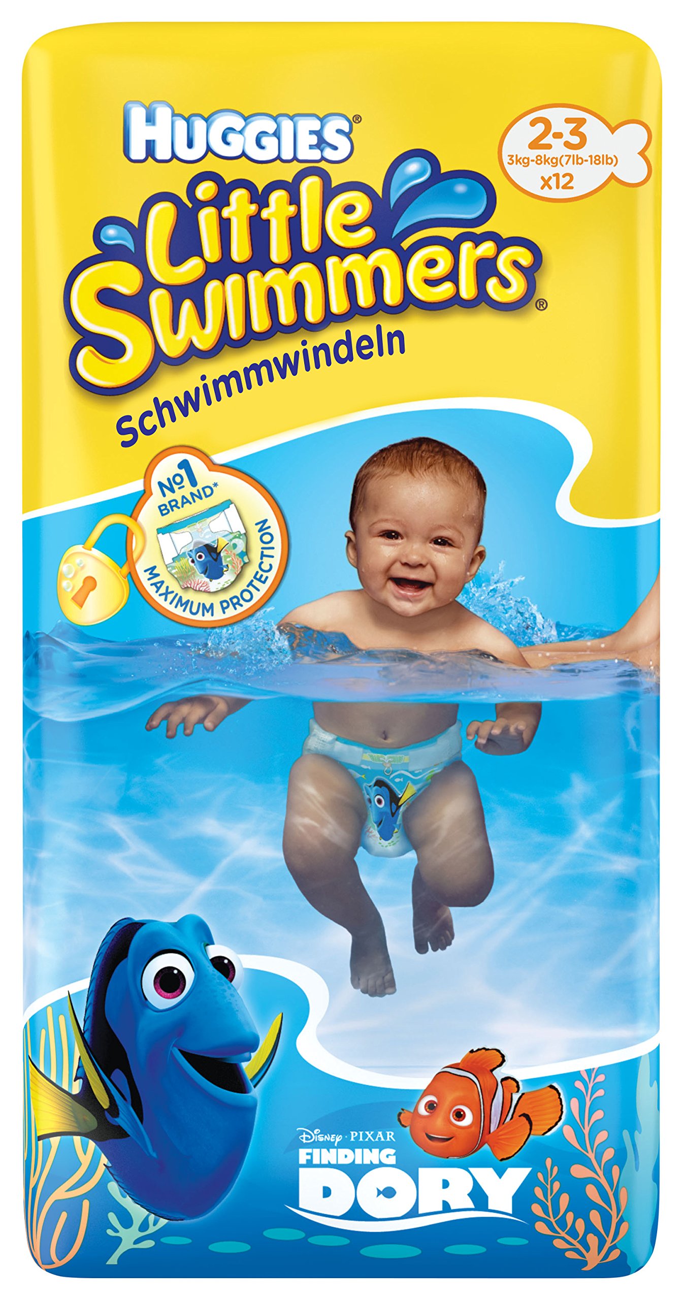 Huggies Little Swimmers pieluszki do pływania, jednorazowe opakowanie, rozmiar 2 – 3, 36 sztuk