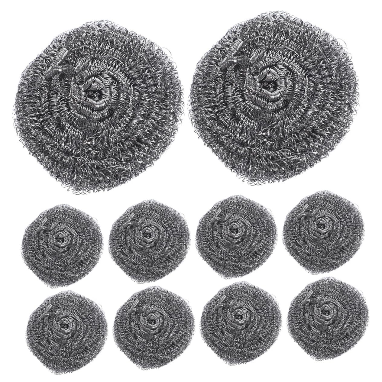 20 Stück Edelstahl Topfreiniger für Küche mit Kratzfestem Stahlschrubber und Effektiver Reinigung von Töpfen und Pfannen