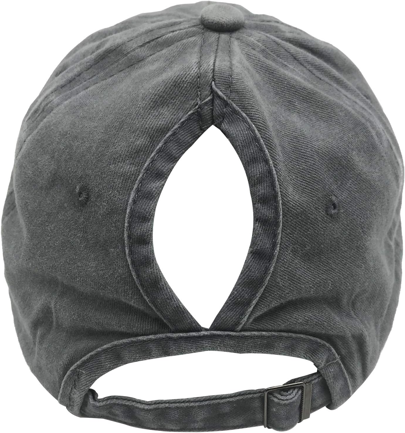 Blessed Ponytail Hat Messy Bun Vintage Washed Distressed Twill Plain Baseball Cap for Women - Image 5