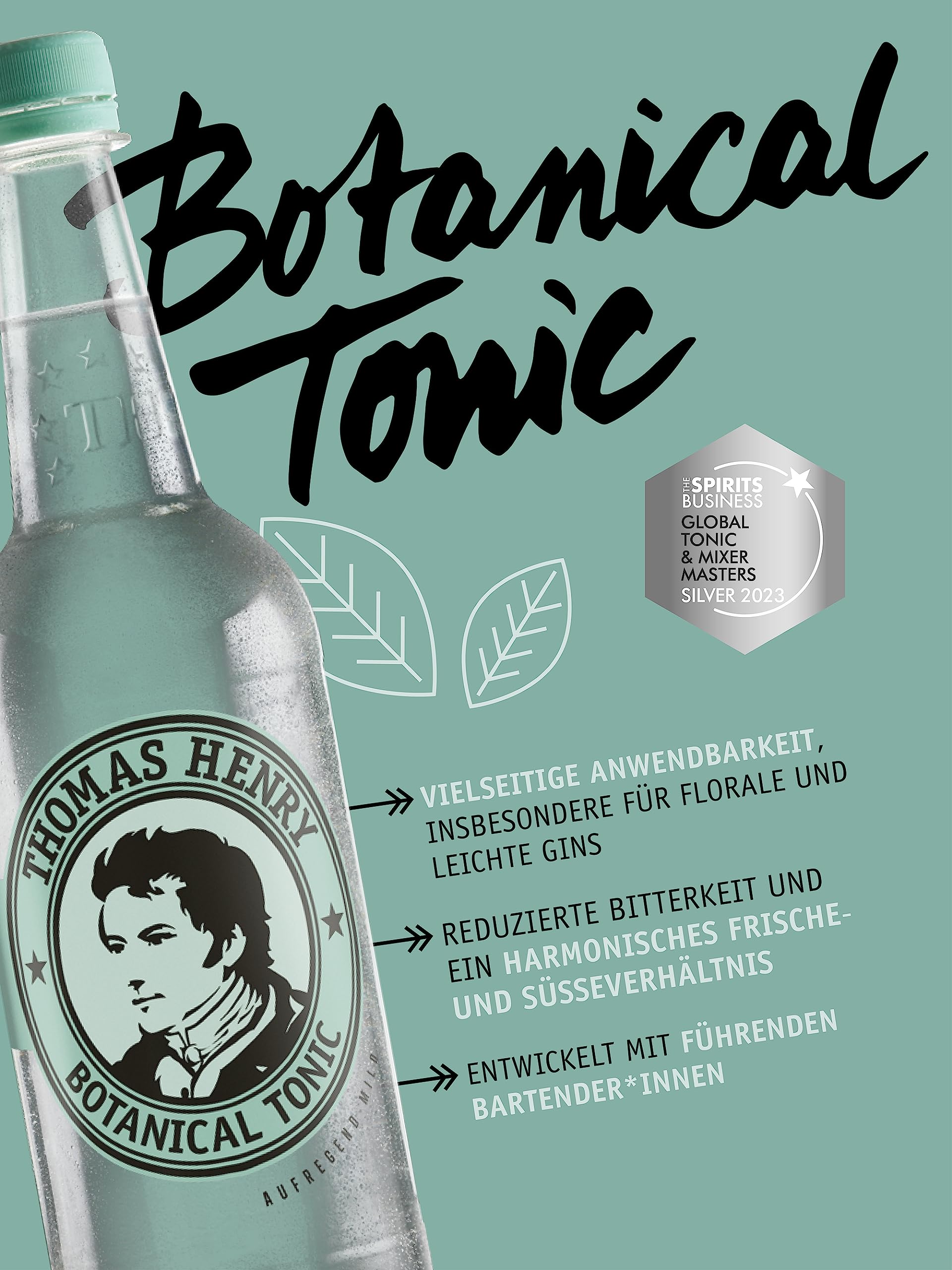 Thomas Henry Botanical Tonic Water - aufregend mild - EINWEG, 6 x 750ml