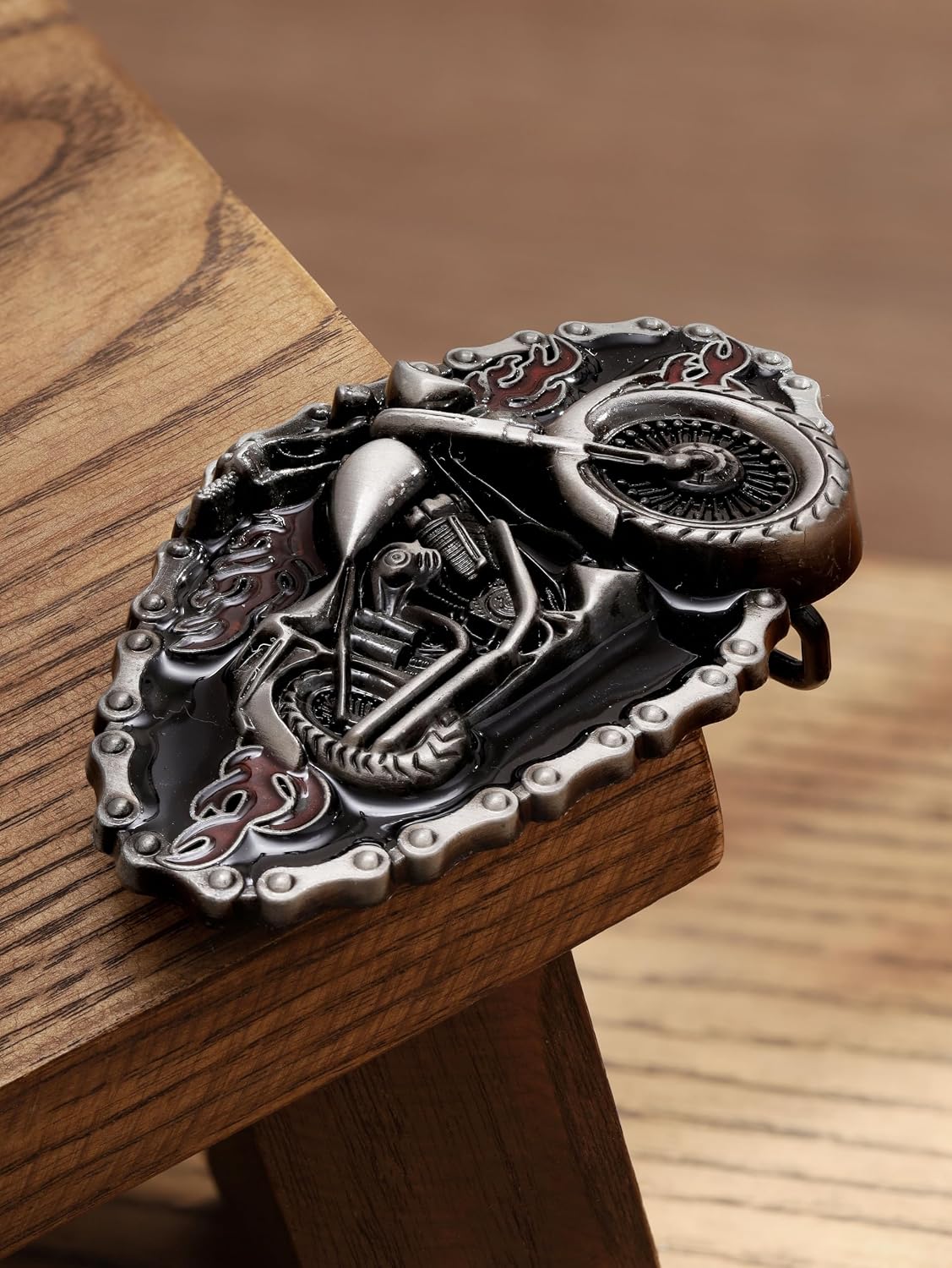 HAQUIL Motorcycle Metal Belt Buckle Western Attitude Belt Buckle Jewelry for Men
