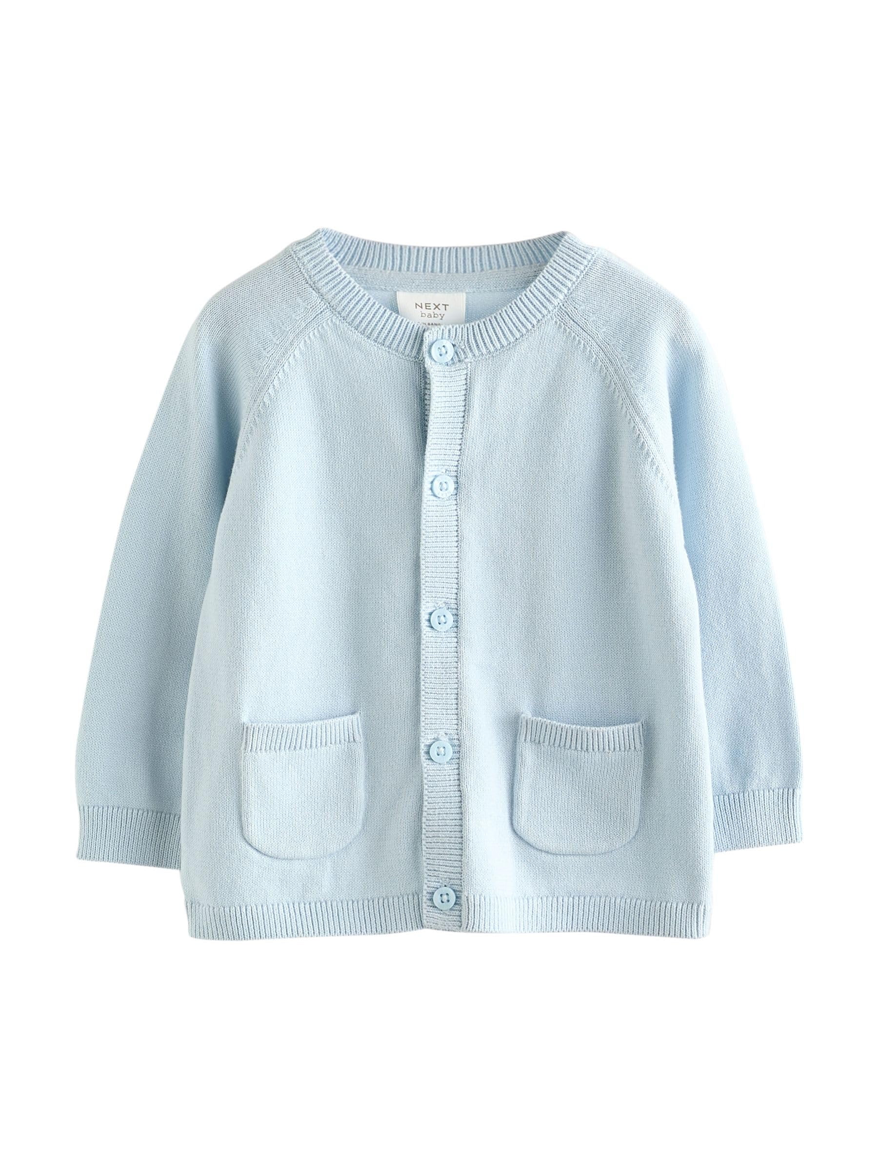 NEXT Bambini Confezione da 2 cardigan in maglia per neonati in 100% cotone