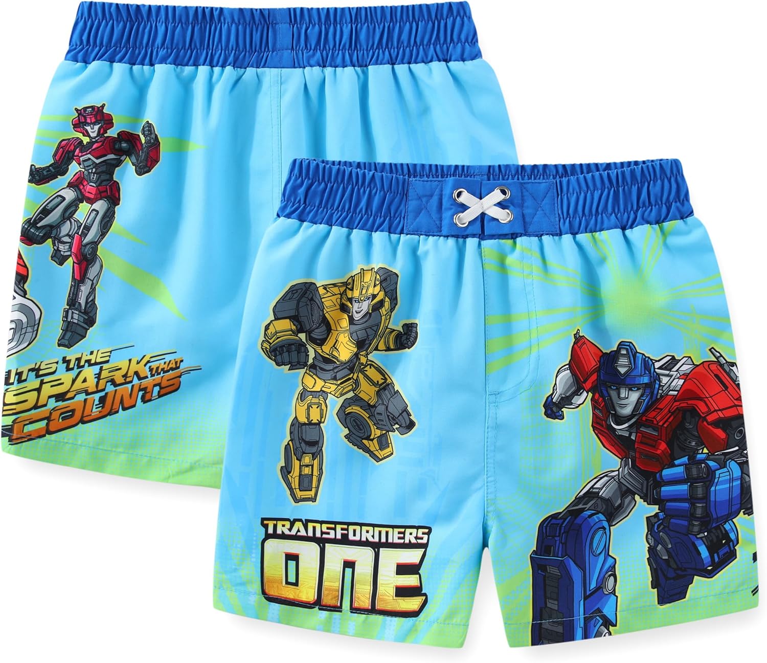Transformers Optimus Prime Boys UPF 50+ Swim Trunks Shorts Bathing Suit for Big Kids