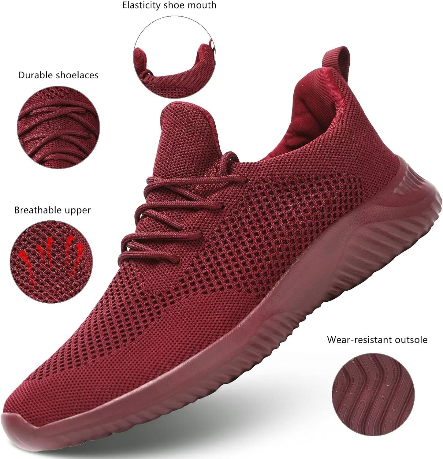 Men's Slip on Walking Shoes Ultra Light Breathable Non Slip Running Shoes Casual Fashion Sneakers Mesh Workout Sports - Image 4
