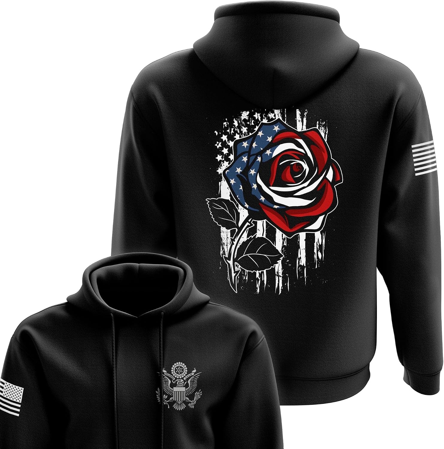 Tactical Pro Supply Patriotic Heavyweight Hoodie for Men and Women, Decorated in USA
