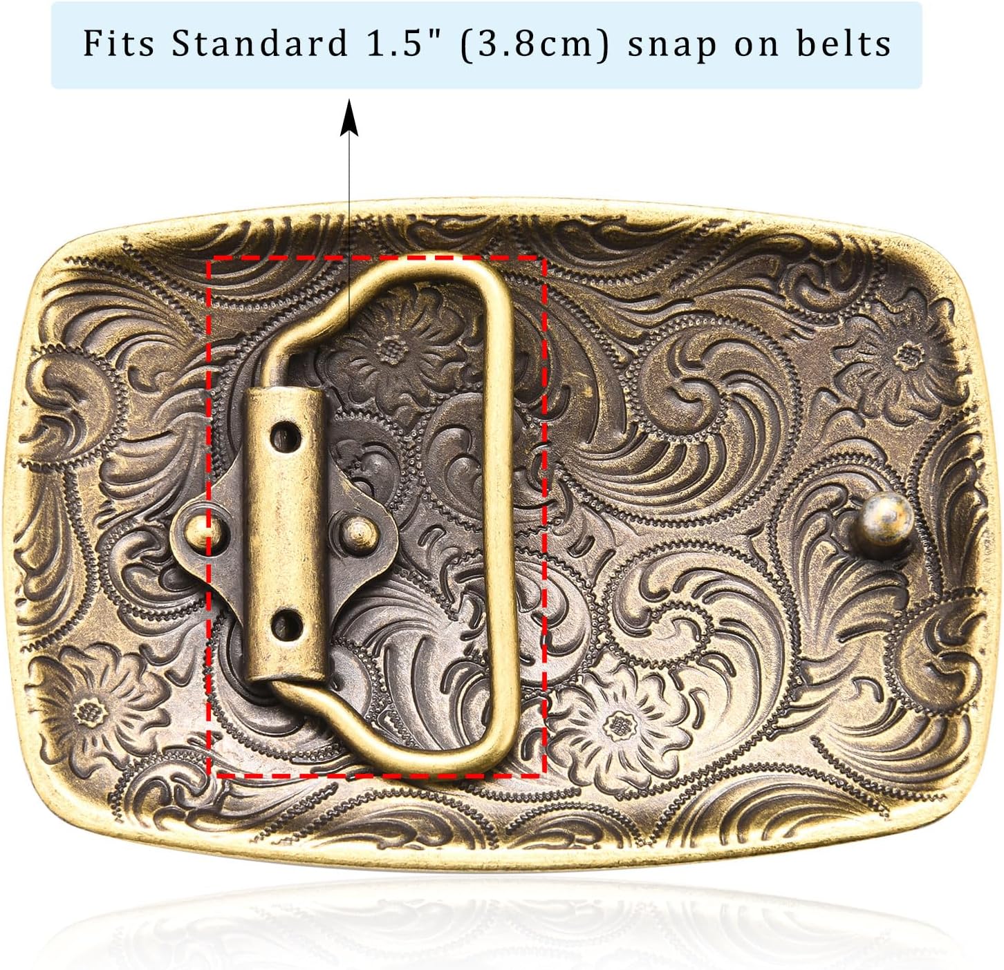 Antique Turquoise Belt Buckles for Men Women│Western Texas Cowboy Cowgirls Christmas Halloween Belt Buckle - Image 3