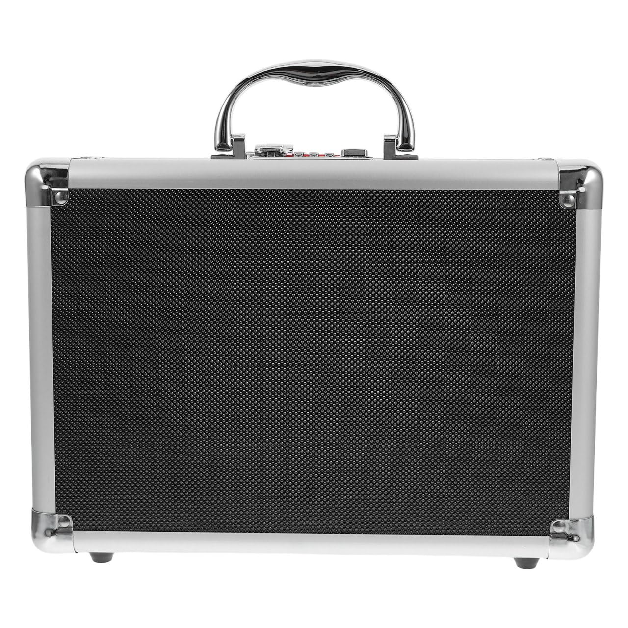 Garneck Lockable Tool Storage Case Aluminium Alloy Hard Case with Egg Crate and Flat Foam Inserts Portable Small Hard for Cameras Instruments Supplies and Cosmetics